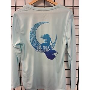 NWT Native Outfitters Women's L DriQ Smart Performance Aqua Long Sleeve Mermaid